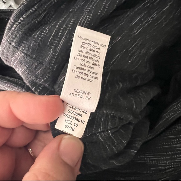 Athleta Metro High Rise Leggings Space Dye Charcoal Gray With Pockets Size Med - Picture 9 of 10